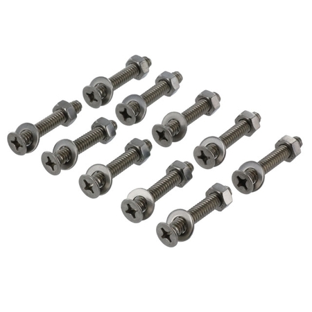 US CARGO CONTROL Airline-Style Track Fastener Pack 1-1/2" Bolts w/ Nut & Washer - 10 pk ATFASTPACK